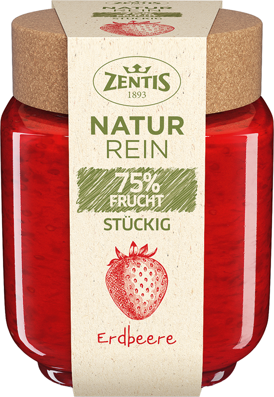 Zentis NaturRein 75% Frucht stückig Erdbeere