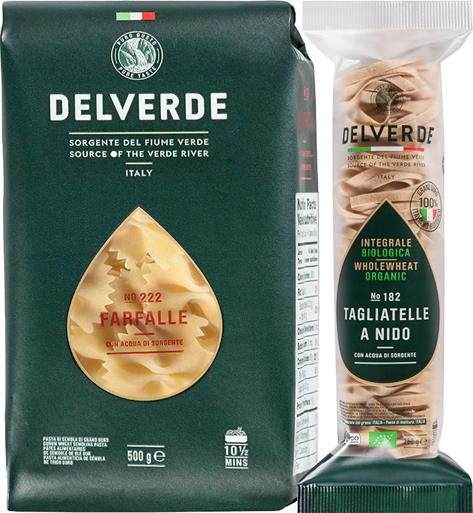 Delverde - Tradizionale Farfalle & Tagliatelle Integrale Bio