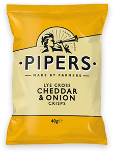 Pipers Crisps, Cheddar and onion