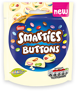 Smarties Buttons, White