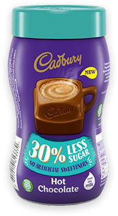 Cadbury, 30% less sugar hot chocolate